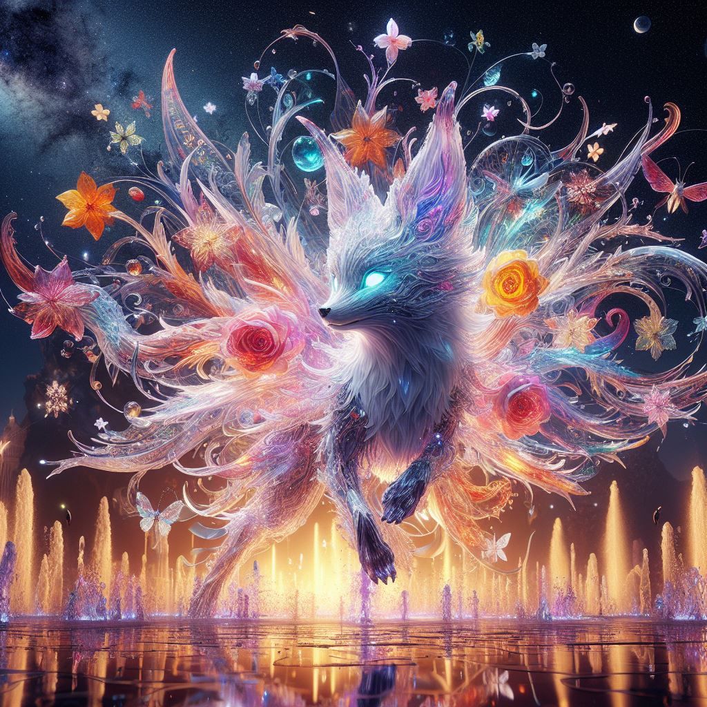 Crystal Kitsune - AI Generated Artwork - NightCafe Creator