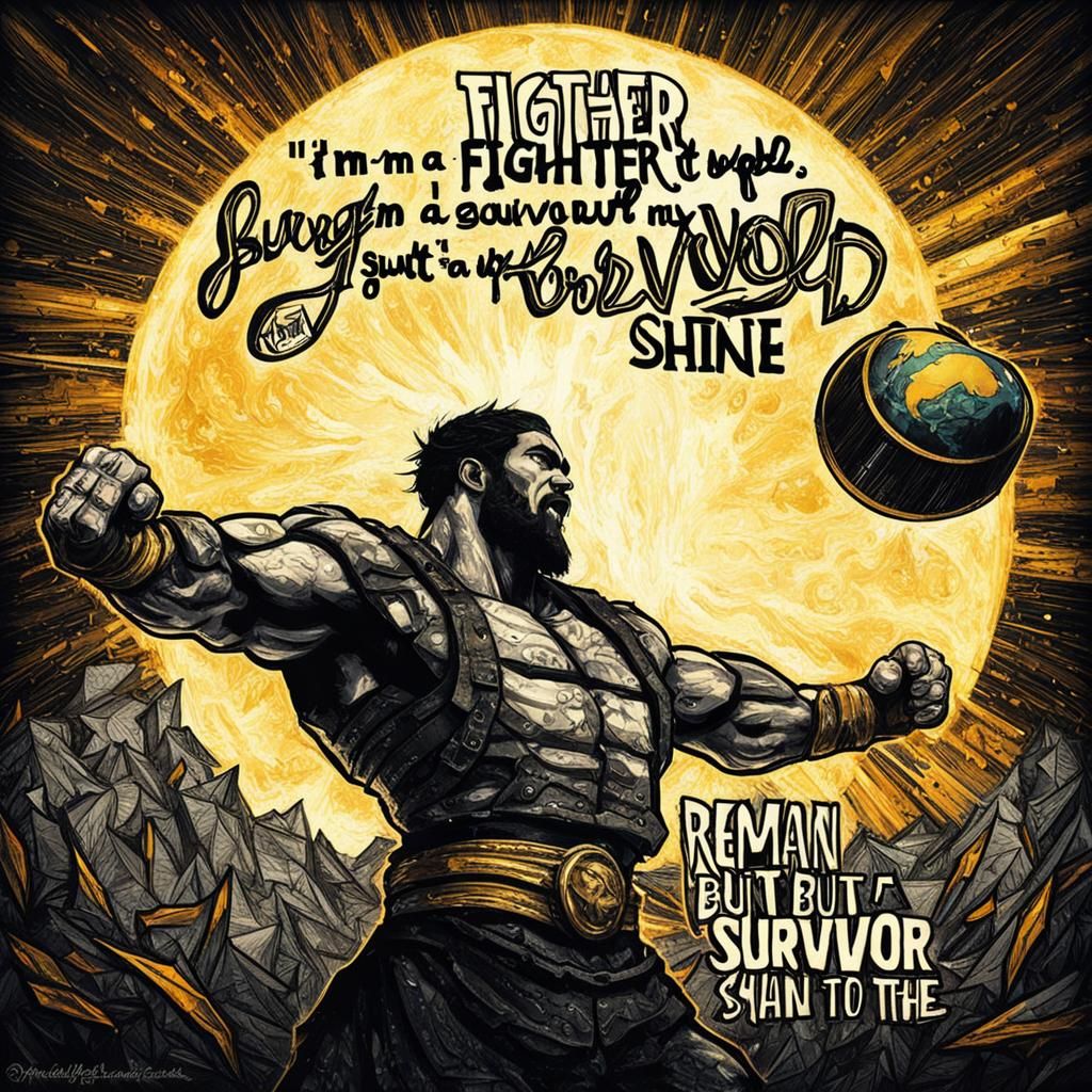 Because I'm a fighter, I'm a survivor, you ain't gonna chang...