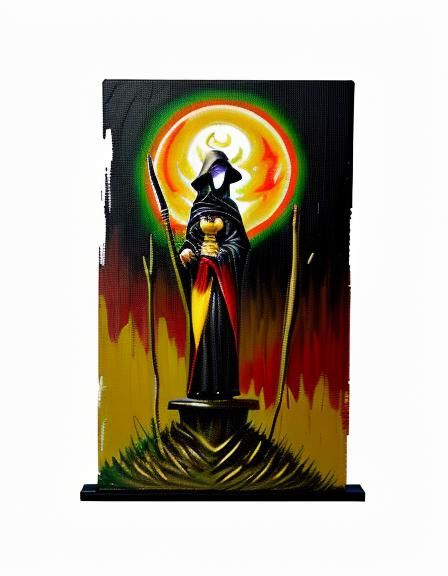 grim reaper with old style hourglass scythian celtic temple ...