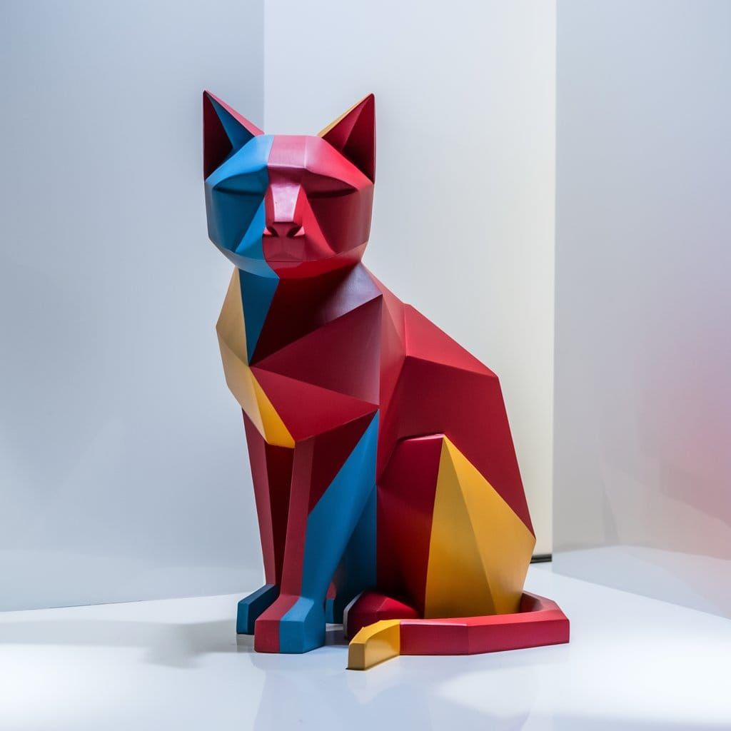 / Cat Artwork Made out of Beads /