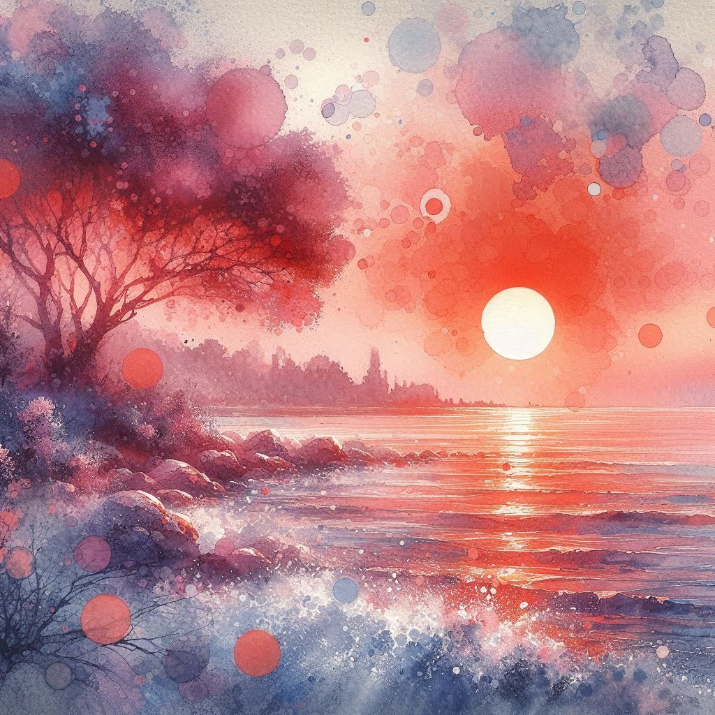 Red Sunset Seascape 2