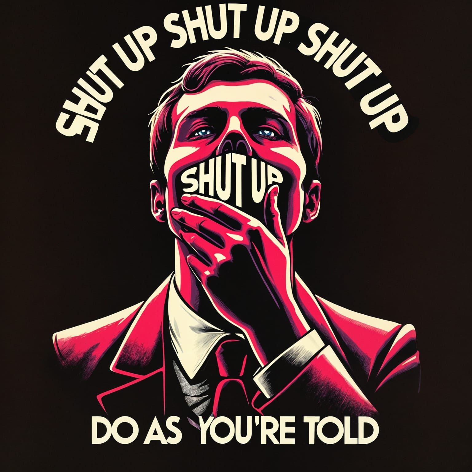 ("Shut Up" by Legs Nose Robinson) Shut up shut up shut up do as you're told Shut up shut up shut up and never let them s...
