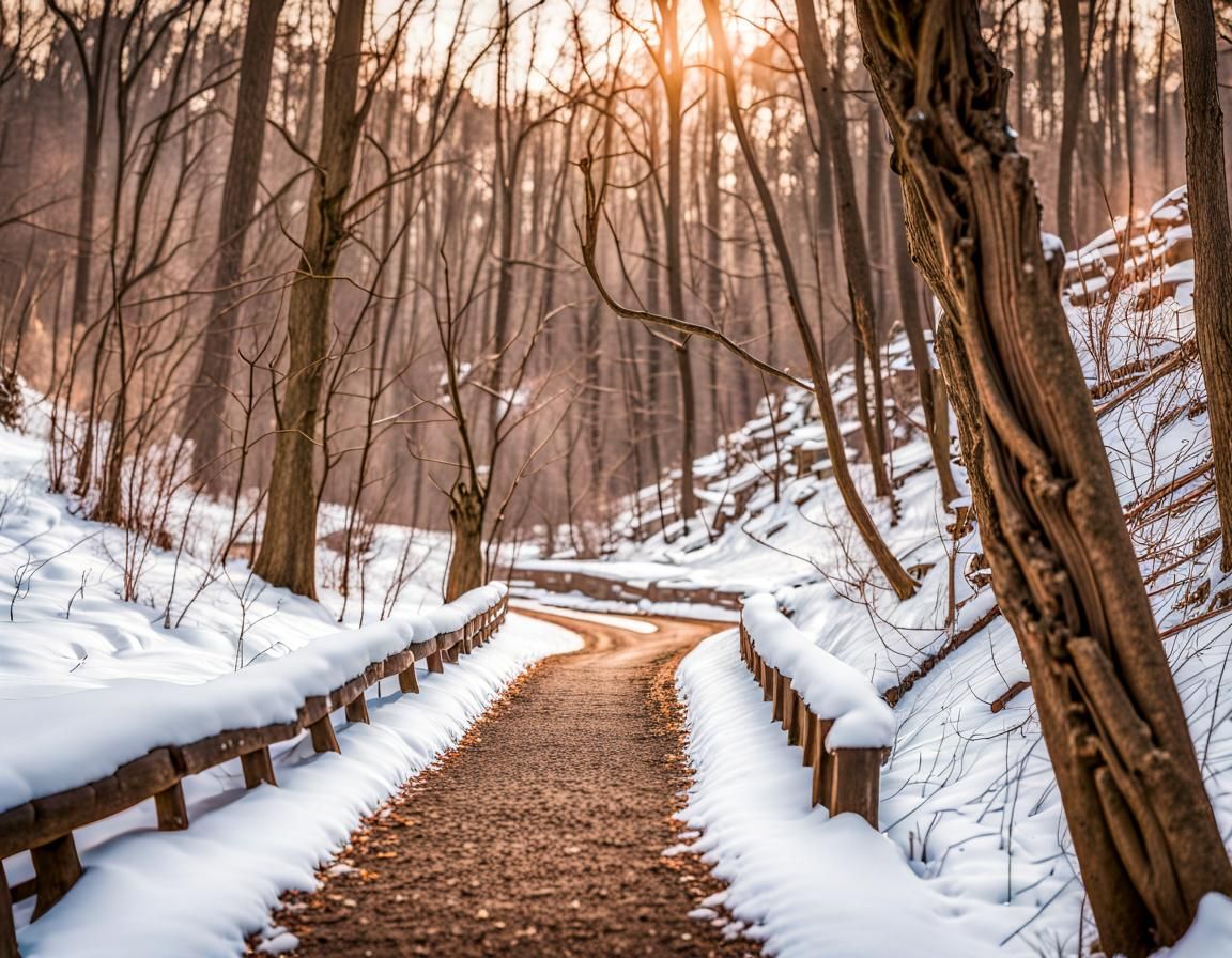 Gunpowder falls state park in winter hiking path Professional ...