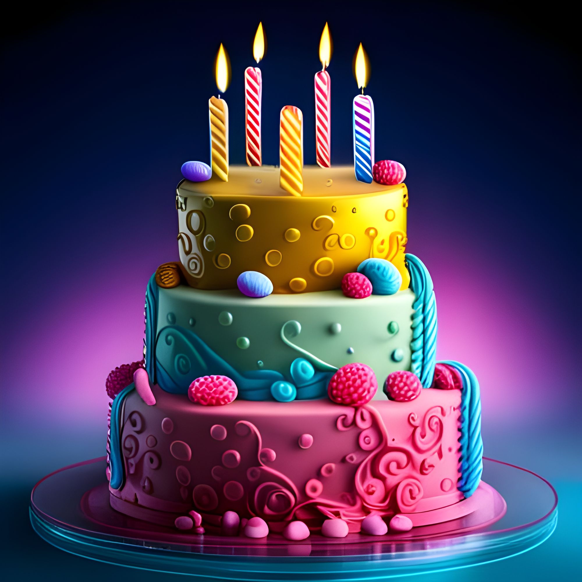 Birthday Cake Stock Photo - Download Image Now - Birthday Cake, Candle,  Black Background - iStock