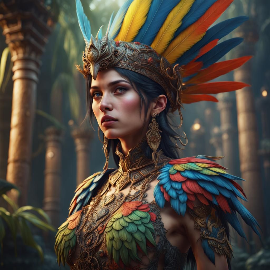 uniqe rare parot girl