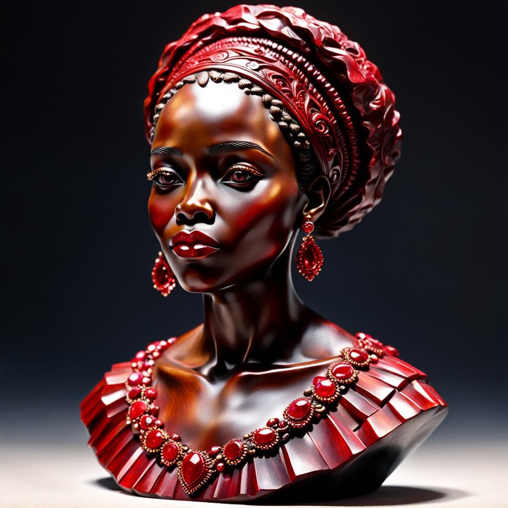 Ruby sculpture of a gorgeous Dominican Woman ...
