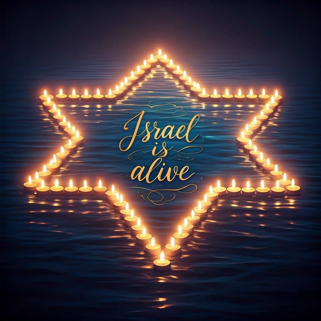 Shimmering Star of David with Ethereal Light