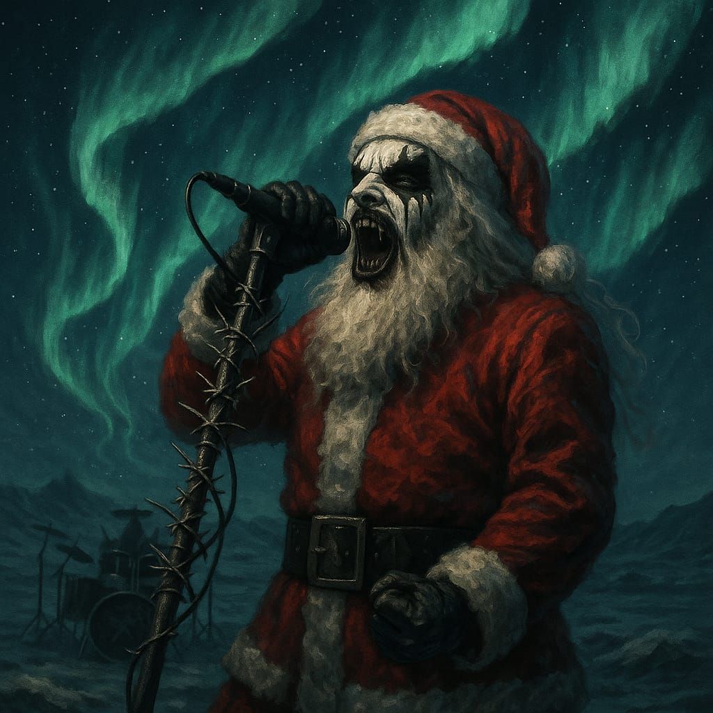 black metal santa