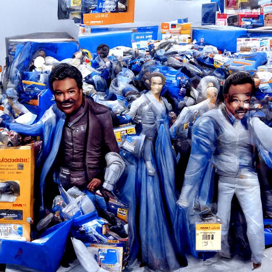 A huge wave of unsold Lando Calrissian figures creates chaos at walmart