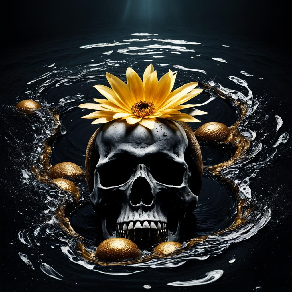 Black water, fruit in the darkness