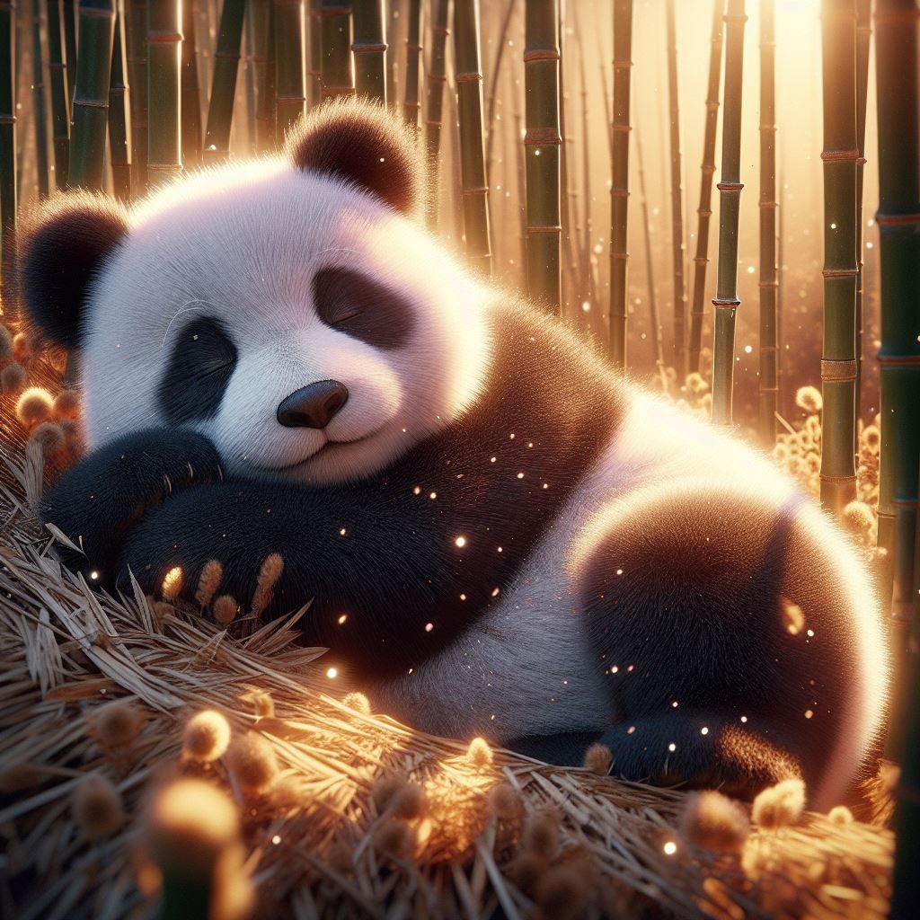 sleepy panda
