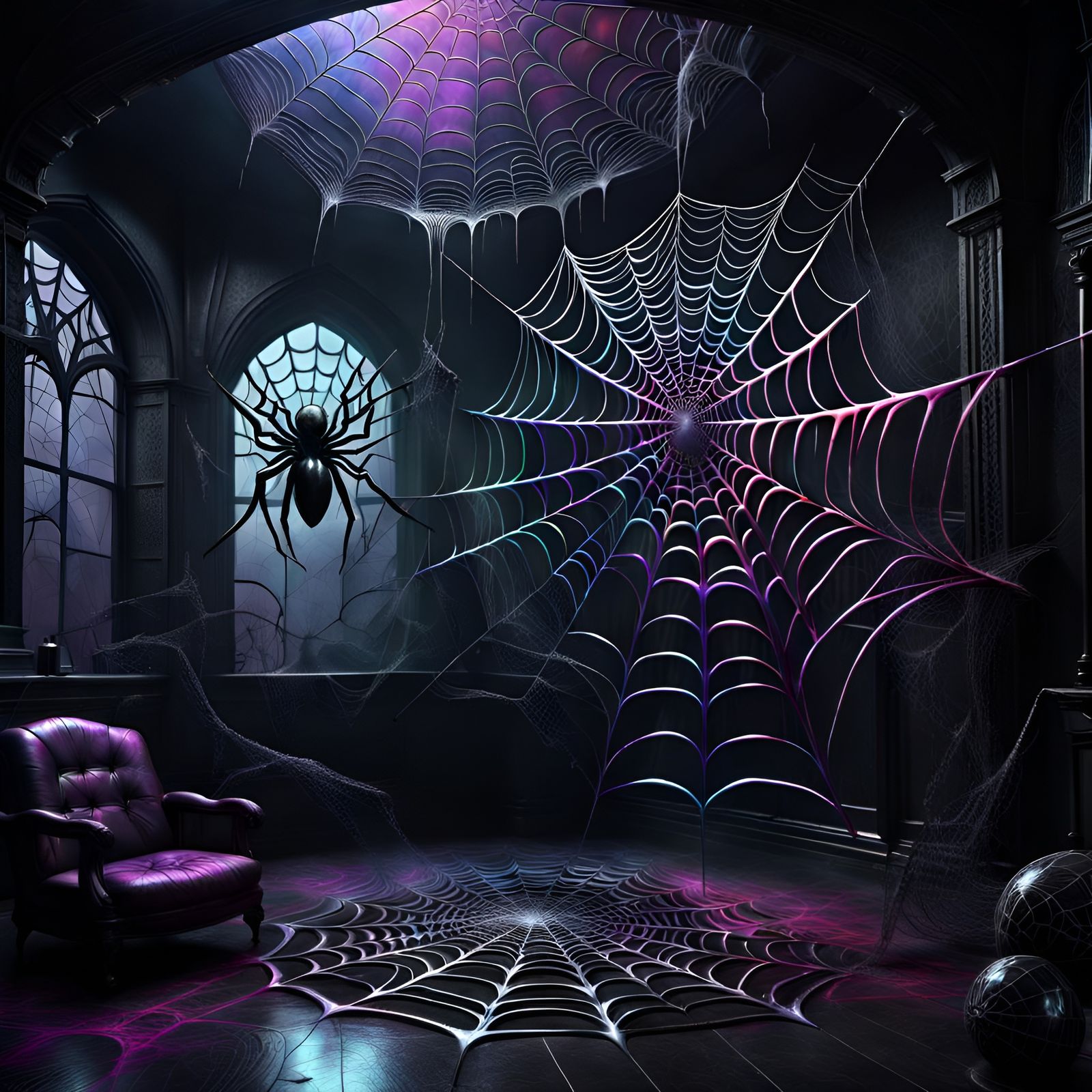 Gothic Spiderwebs #74  by @Cyborgsarj