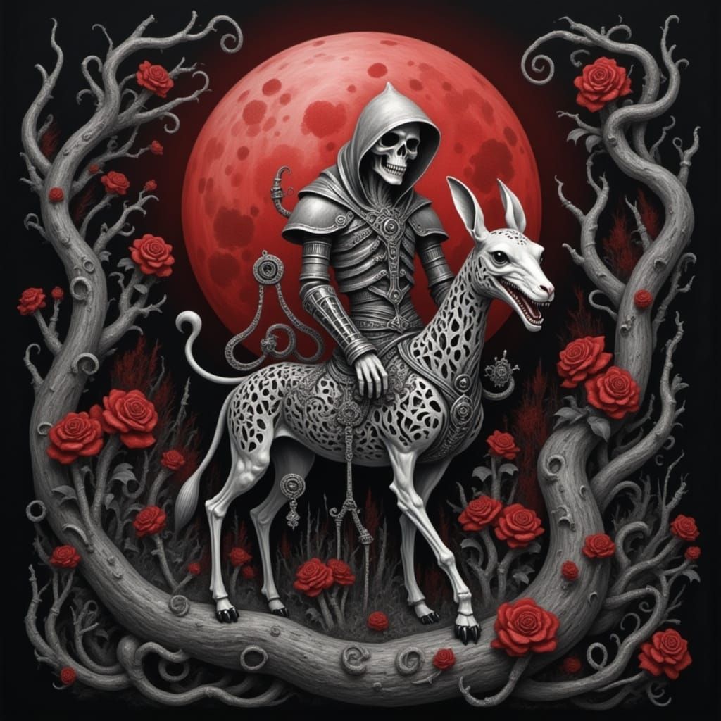 <lora:THE HOWLING:1.0> Blood moon