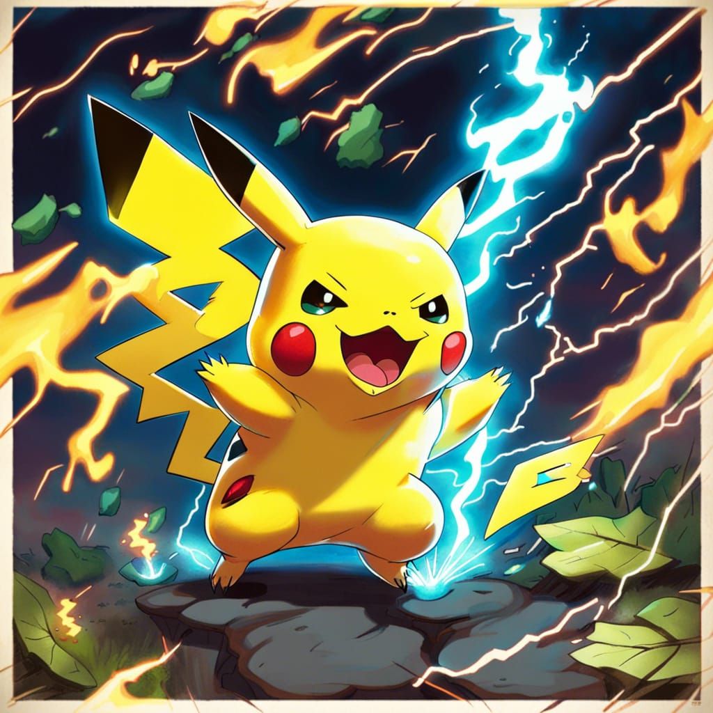 Pikachu card art