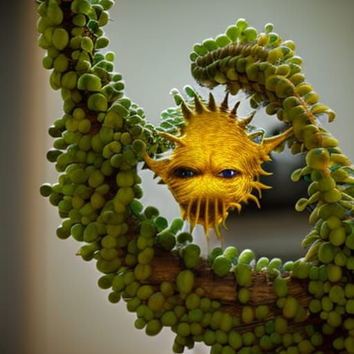 Spiny vines spiraling into the shape of a monster III