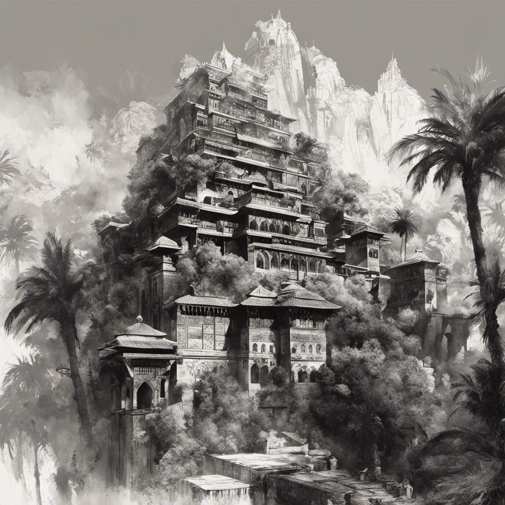 The indian palace hidden in the jungle!!!  by @VERI ART