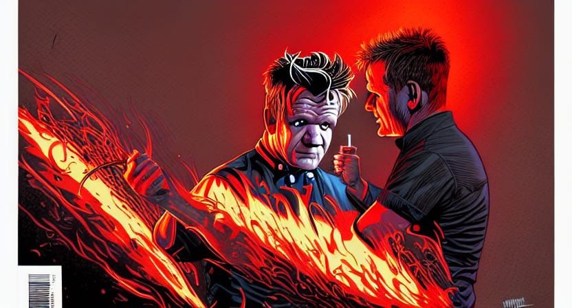 Gordon ramsay fights the devil Mark Brooks and Dan Mumford, ...