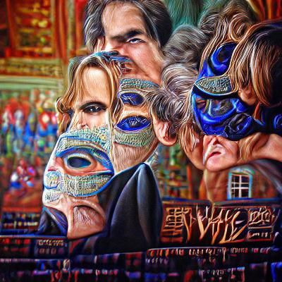 Eyes wide shut detailed painting HDR