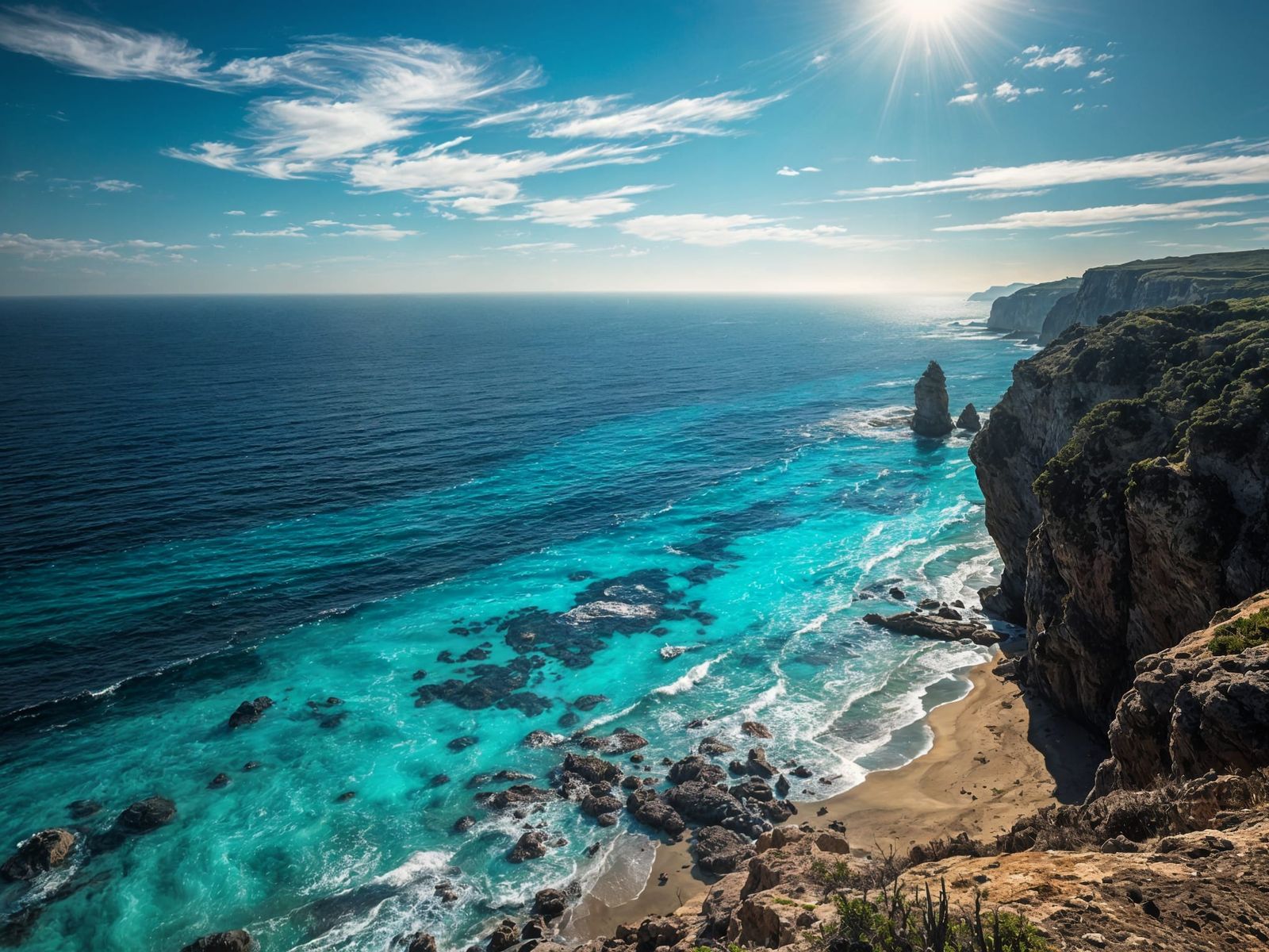The Beauty of a Turquoise Sea.  by @Terra