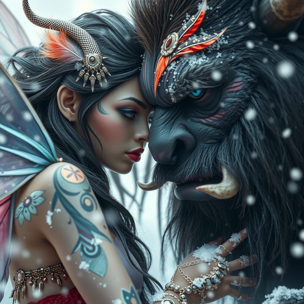 The Fairy and The Monster  by @Valentin