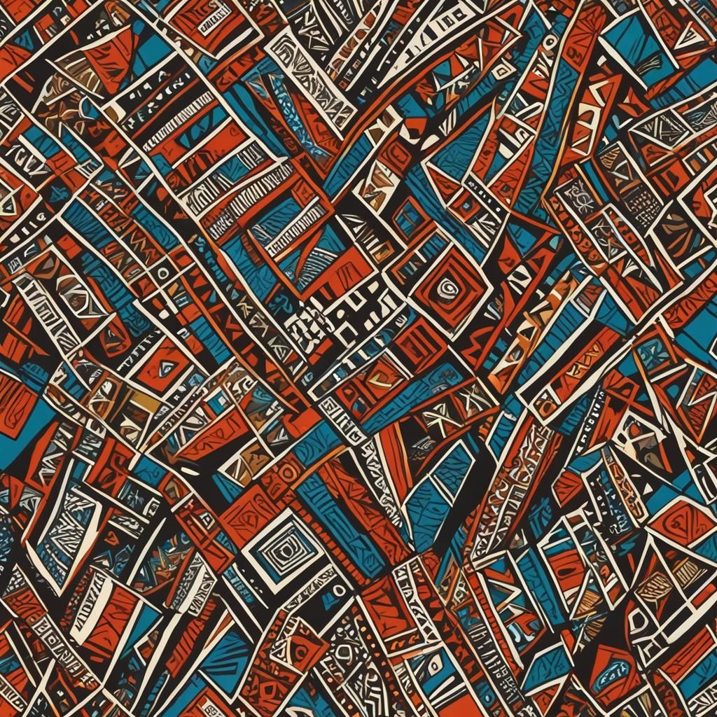 African patterns collage 1 of 2.