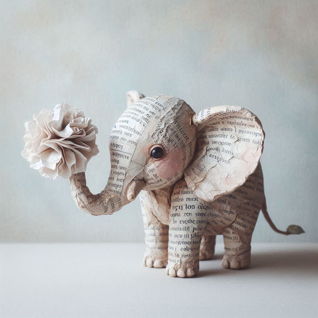 Paper Mache Elephant (1)