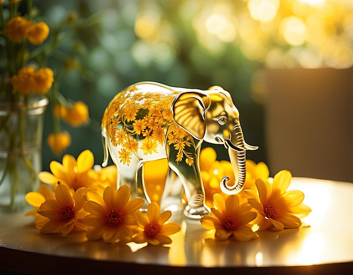 glass elephant