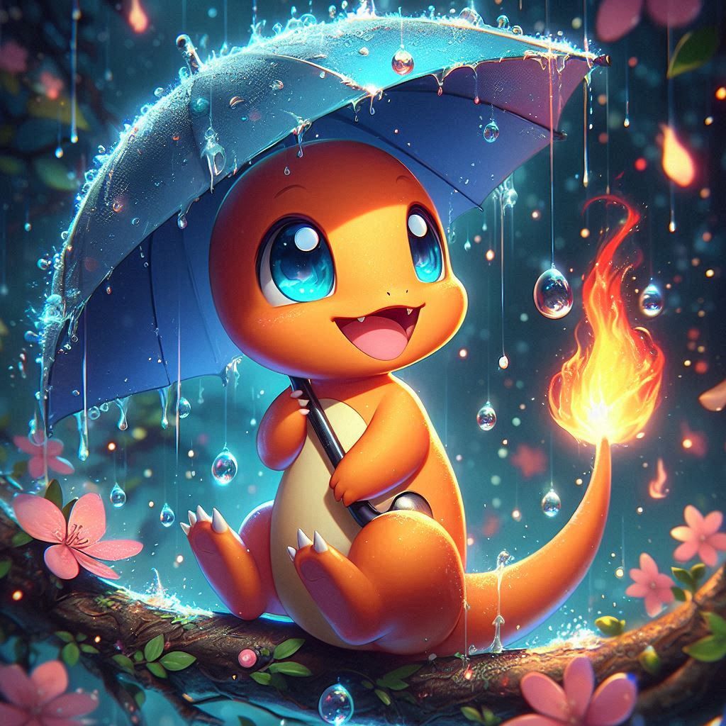 Charmander Can Still Enjoy Rain