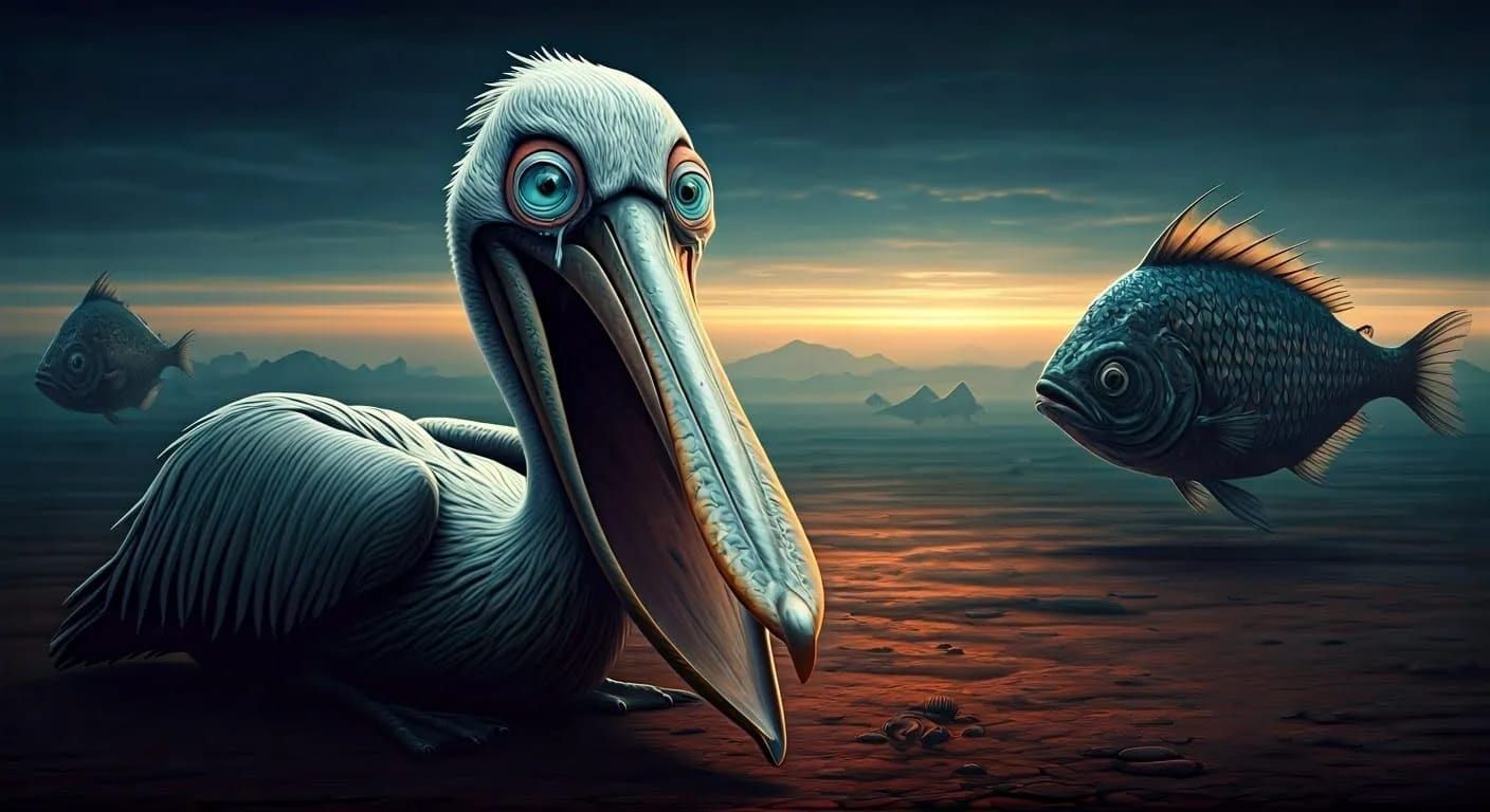 The Crying Pelican  by @jonusssing