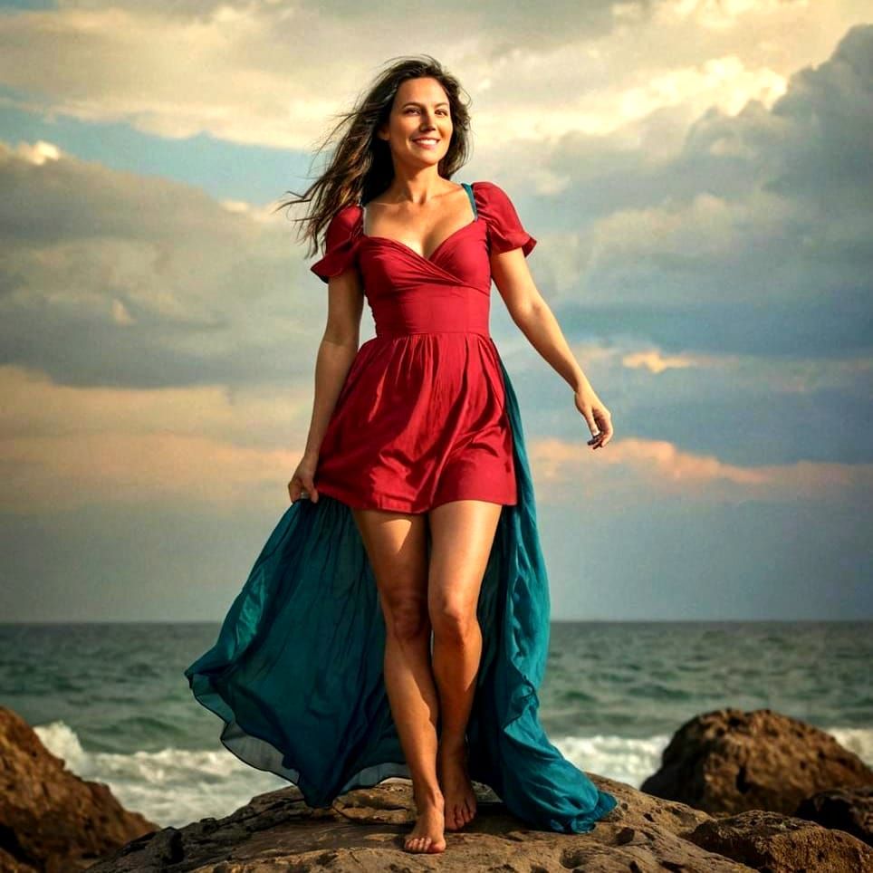 Elegant Portrait of a Confident Woman with Grey Hair