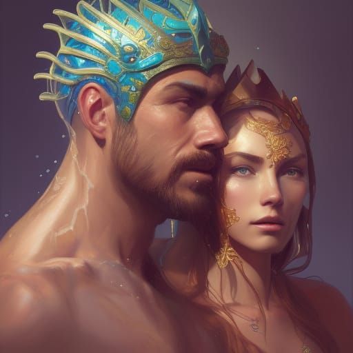 Water King and Queen - AI Generated Artwork - NightCafe Creator