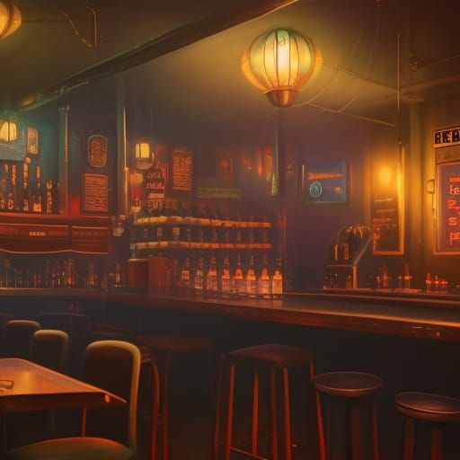 1980s indie bar - AI Generated Artwork - NightCafe Creator