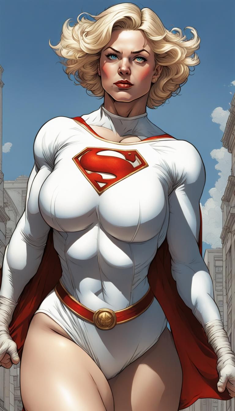 Power Girl (DC Comics heroine) drawn in the style of Norman ...