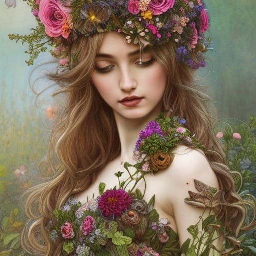 Goddess of Flowers  by @Batman