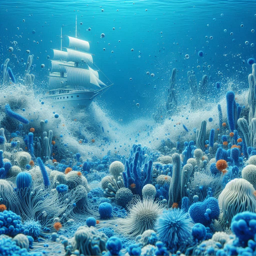 Underwater Bacteria and Ship