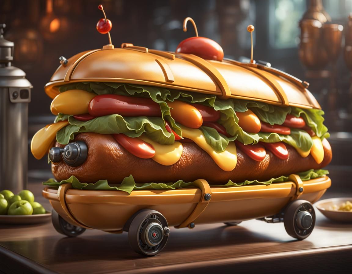 robot hotdog AI Generated Artwork NightCafe Creator