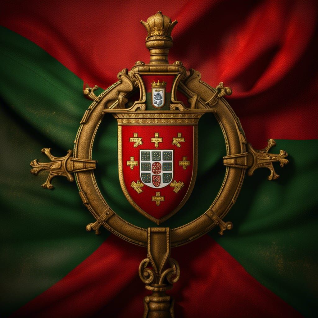 Portuguese Empire Flag Flown In Lisbon - AI Generated Artwork ...