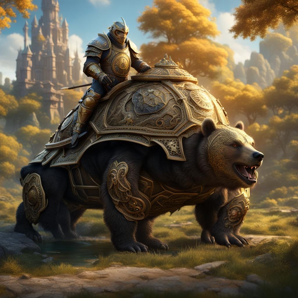 turtle bear mythical pets   by @Lar