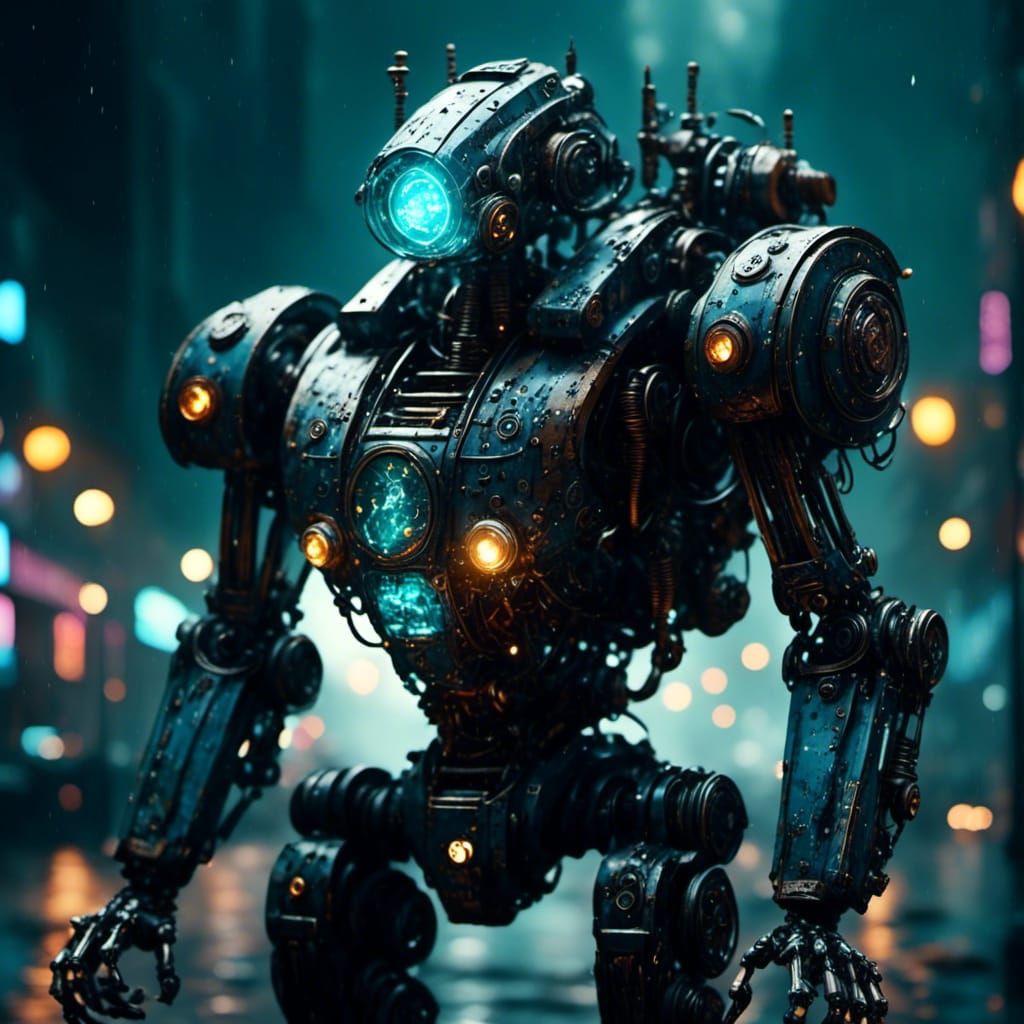 Retro Futuristic Mecha Man  by @McD