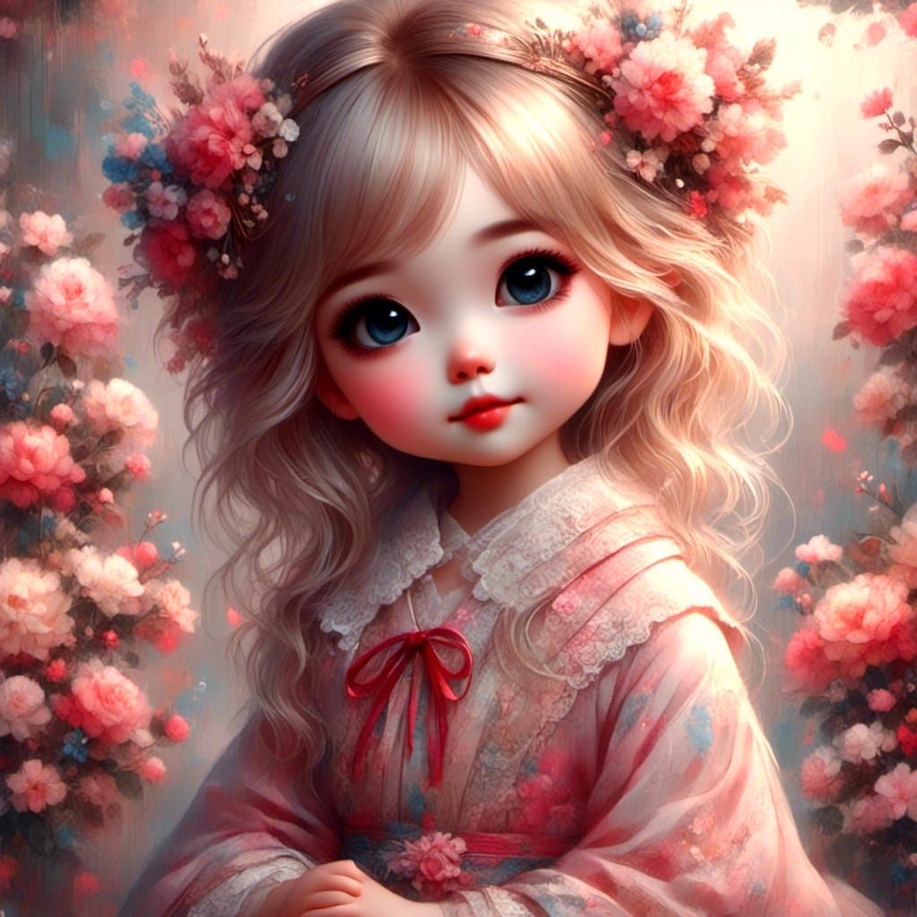 <lora:Doe eyes and a smile:1.0>  <lora:Oil Painting Style:1.0> <lora:Beautiful Geisha:1.0>
cute adorable little chibi girl in a fairytale 

