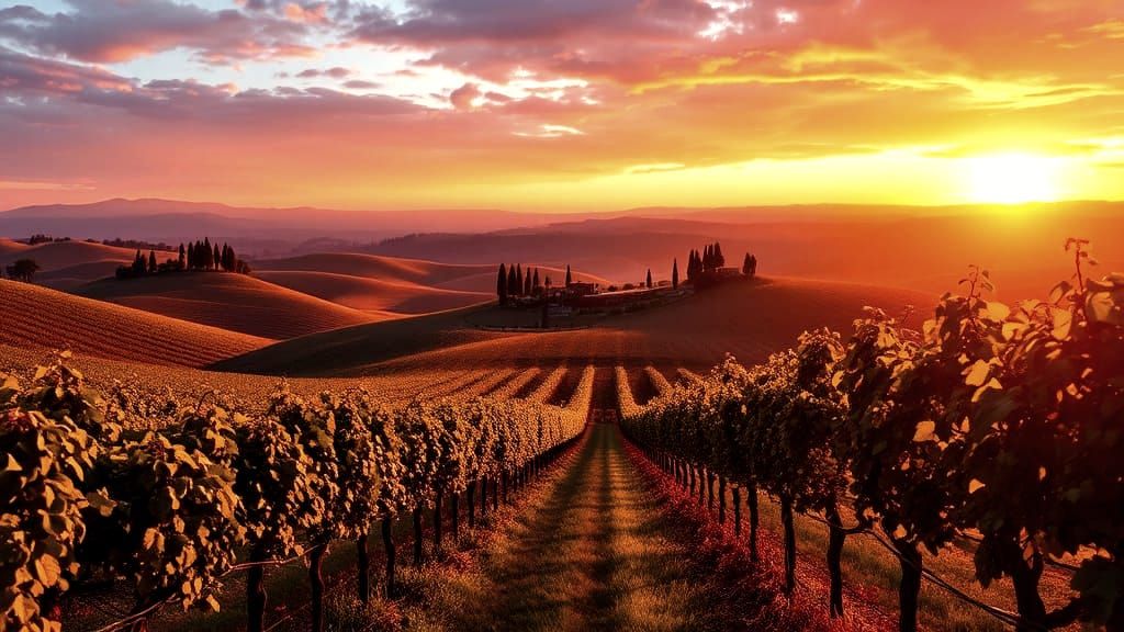 Art named - The Vineyards in Tuscany  by @Kalo-Yan