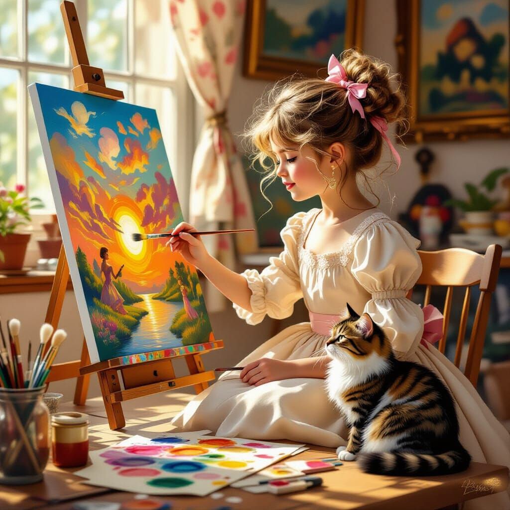 A Young Artist  by @PrincessJoySparkles