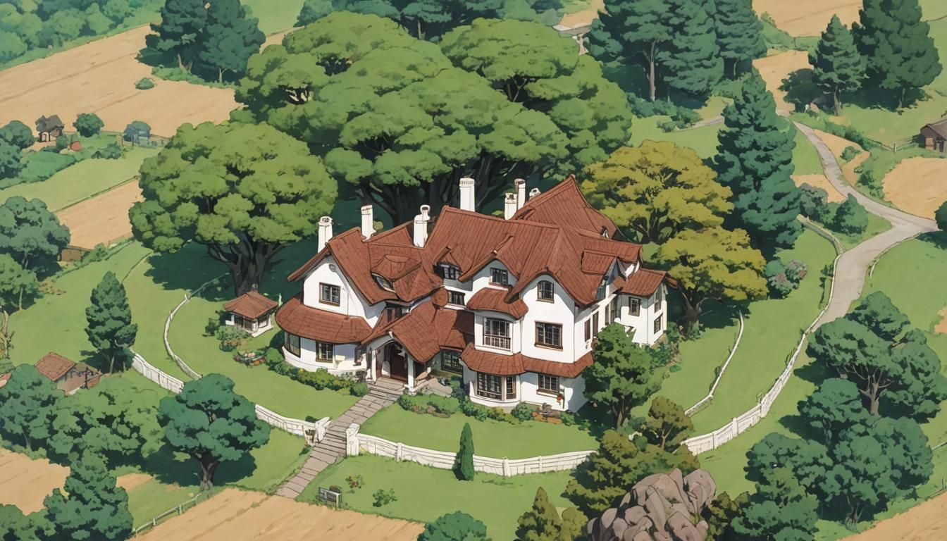 The home that has a brown roof , this home has 2 floor , thi...