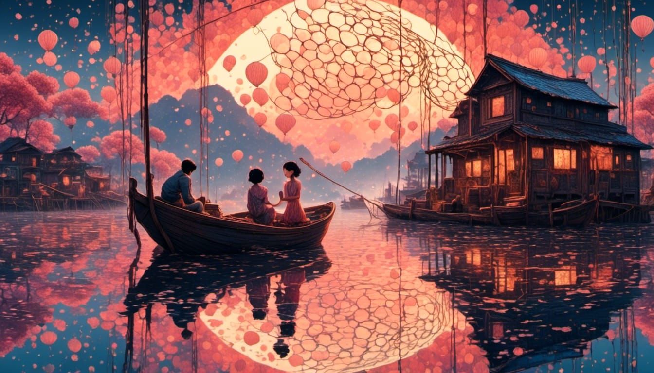 <lora:Golden Details:1.0> <lora:Mystique:1.0> Fishing boat w...