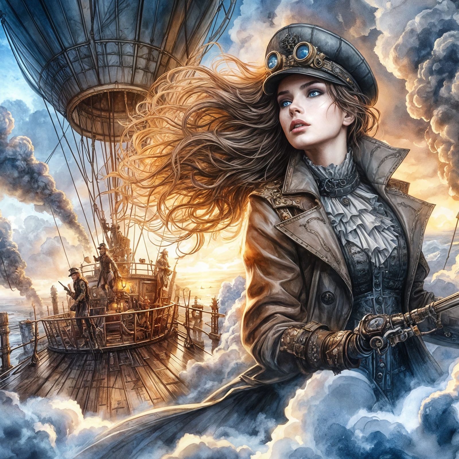 steampunk airship conductor 2