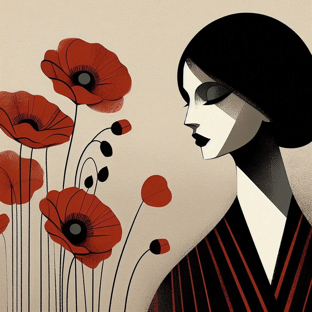 Poppies woman