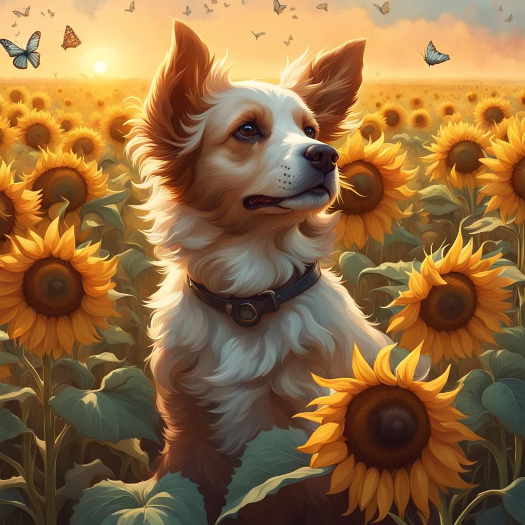 The Sunflower Patch  by @Gwin-the-Elf