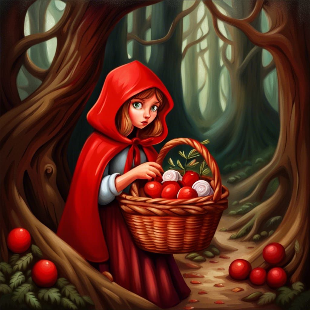 Sad Girl in Forest