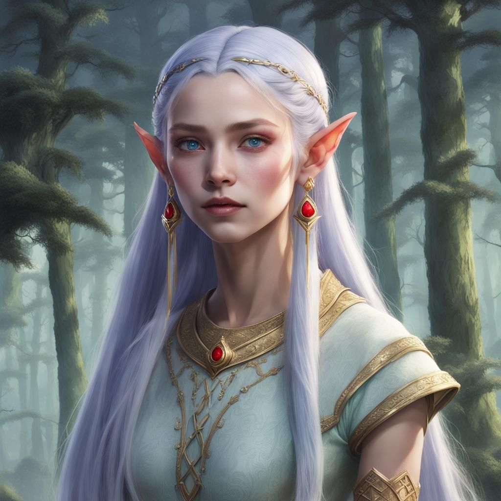 An elf in the forest
