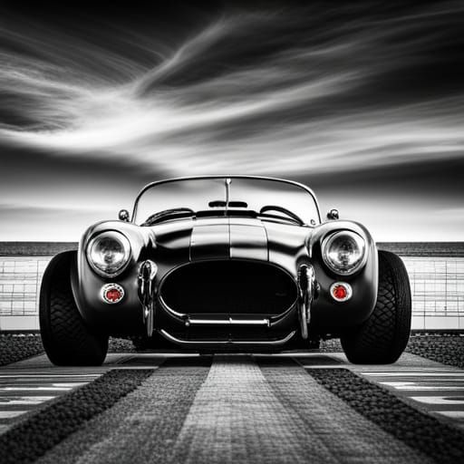 Black and white Shelby Cobra
